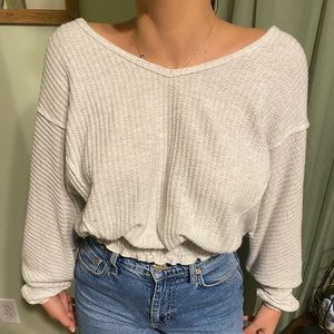 White long sleeve shirt, in good condition, poof New York, medium